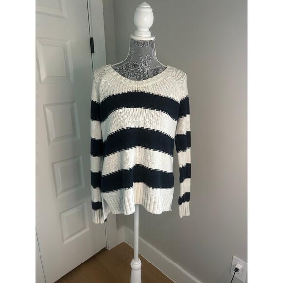 Abercrombie & Fitch Chunky Knit striped sweater Women’s size Large L - Picture 1 of 6